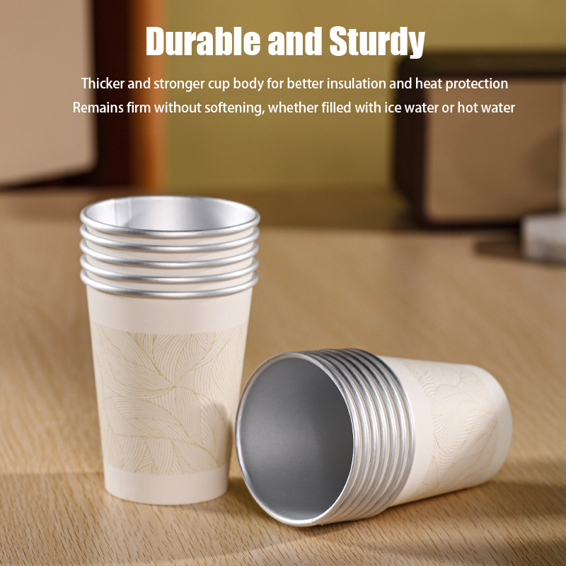 300ml Double-Wall Foil Paper Cup – Heat-Insulated, Leak-Resistant & Food-Grade