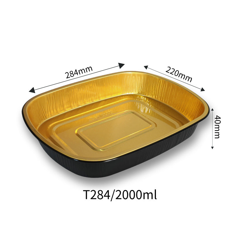 Gold Rectangular Aluminum Foil Food Trays