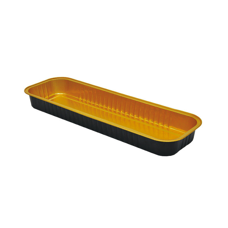 Disposable Aluminum Foil Rectangular Baking Pan – Gold & Black