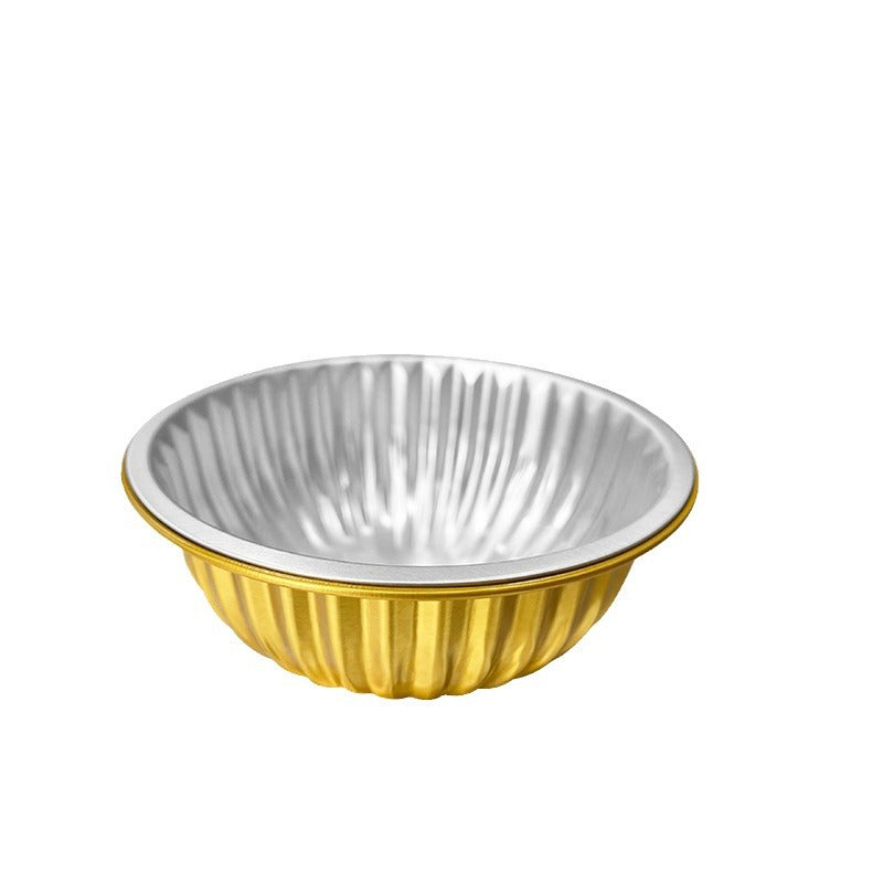 Disposable Aluminum Foil Bowl – Gold & Silver, 12cm
