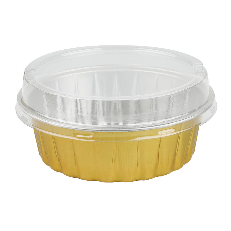 Gold Aluminum Foil Dessert Cup with Lid – 350ml
