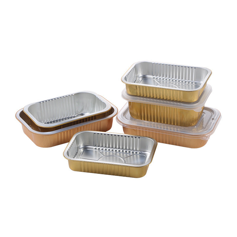 Gold Foil Rectangular Food Tray – 1580ml