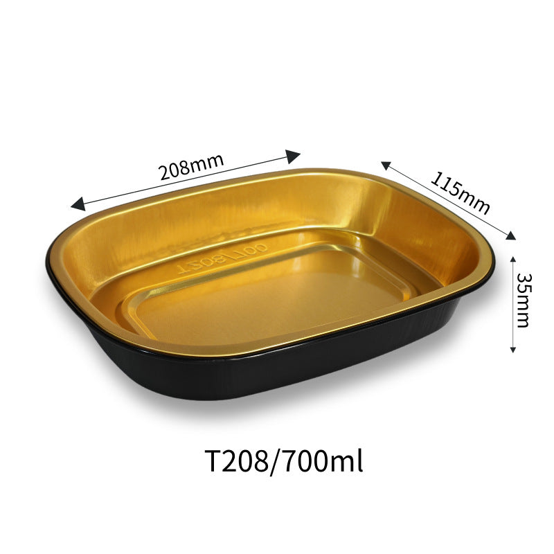 Gold Rectangular Aluminum Foil Food Trays